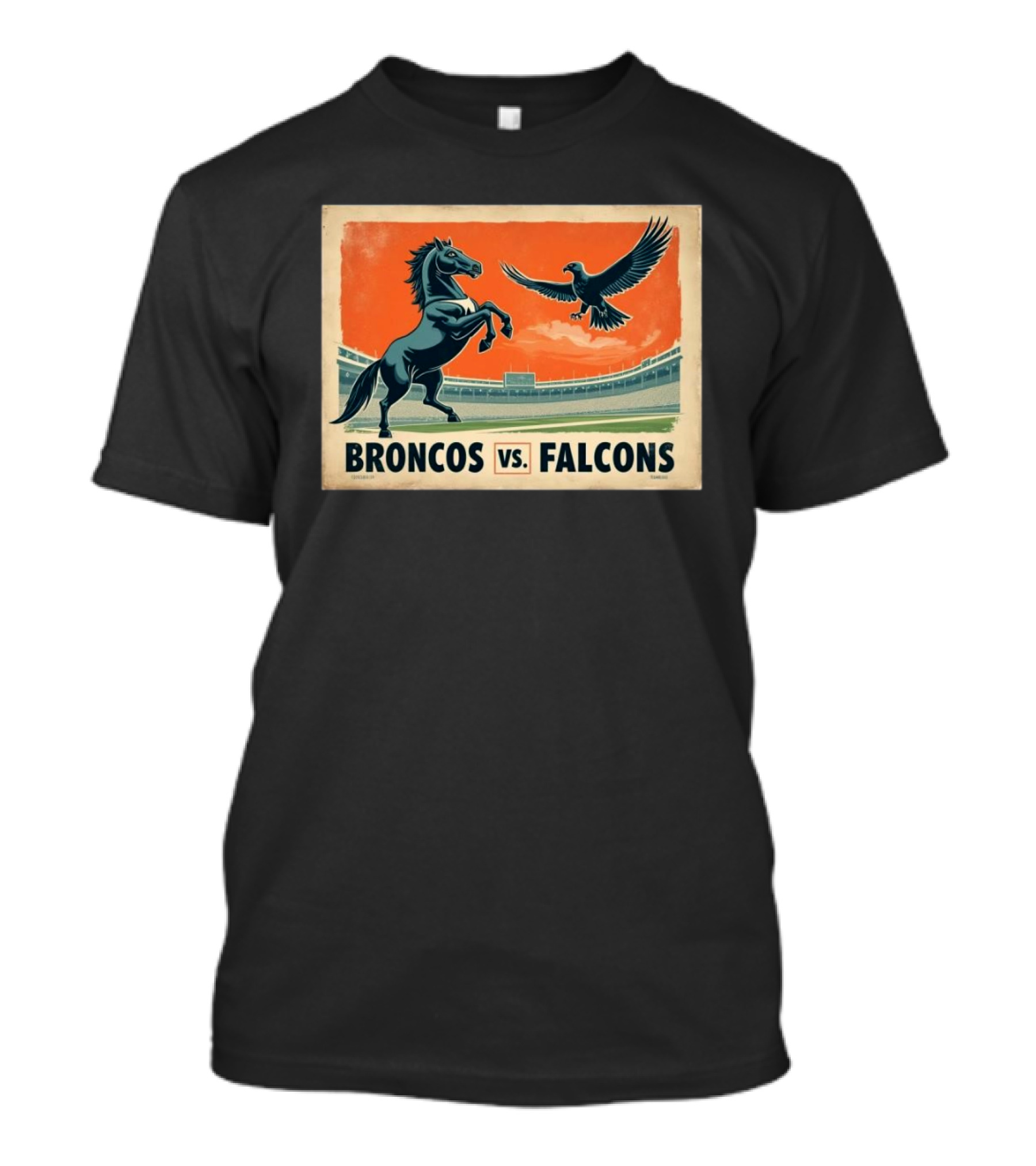 Atlanta Falcons Vs Denver Broncos Vintage Retro NFL Nov 17 T-Shirt