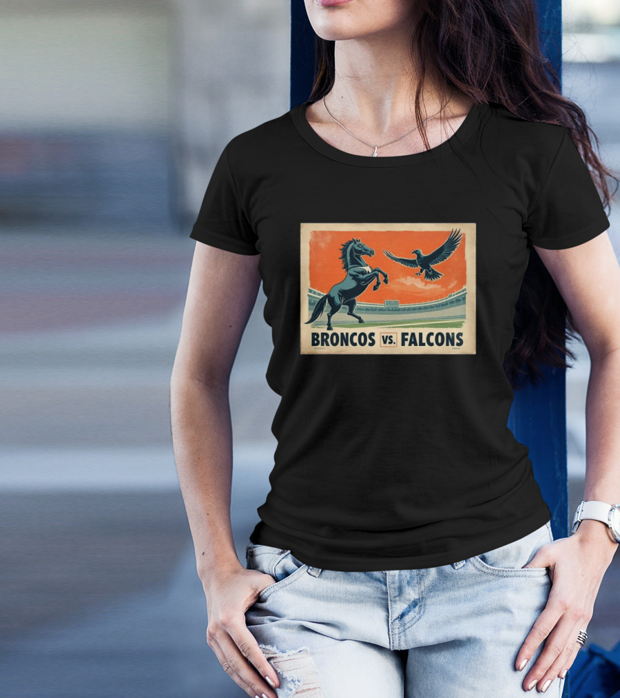 Atlanta Falcons Vs Denver Broncos Vintage Retro NFL Nov 17 T-Shirt
