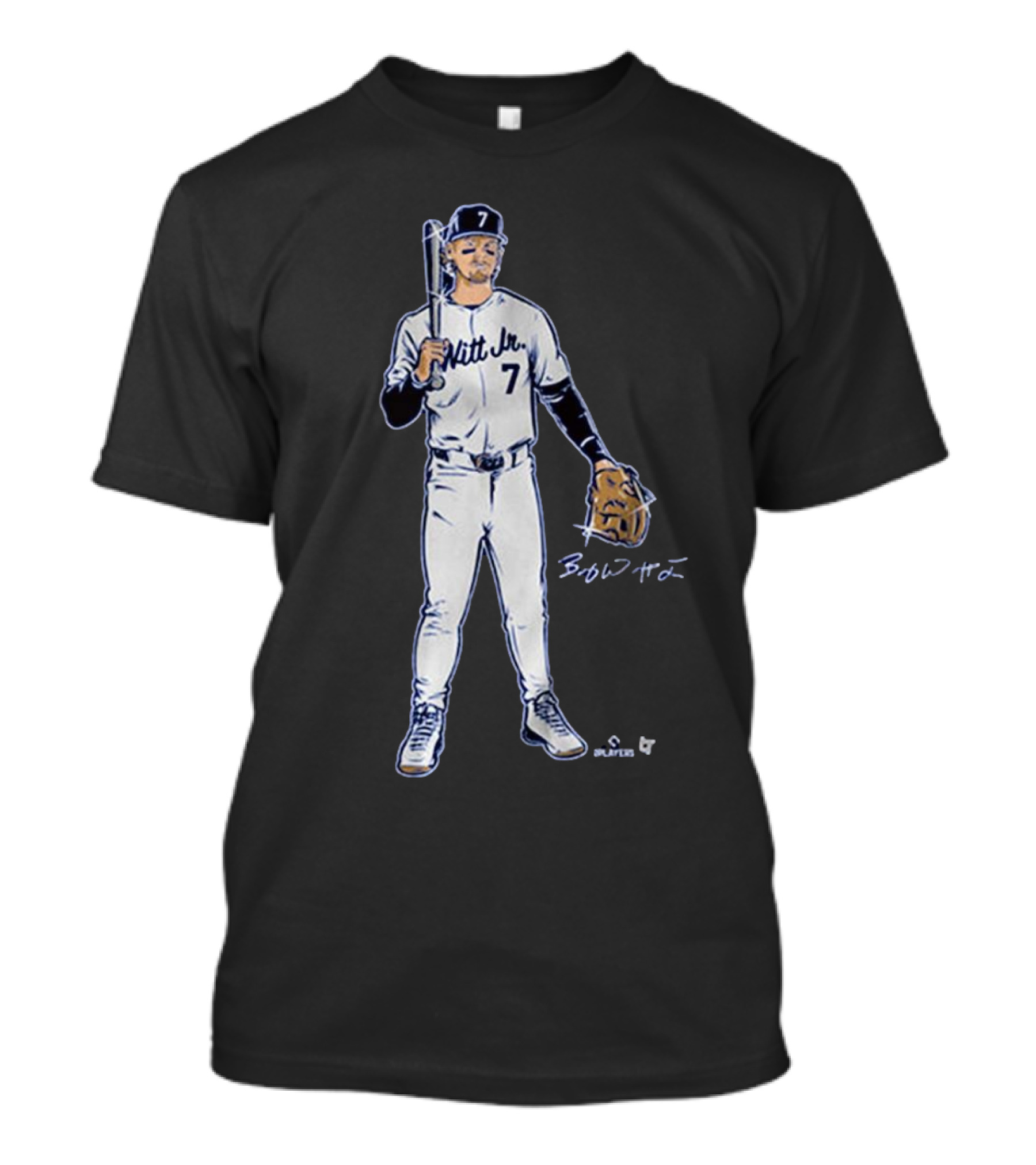 Bobby Witt Jr Signature Kansas City Royals MLB Silver Gold Seven T-Shirt
