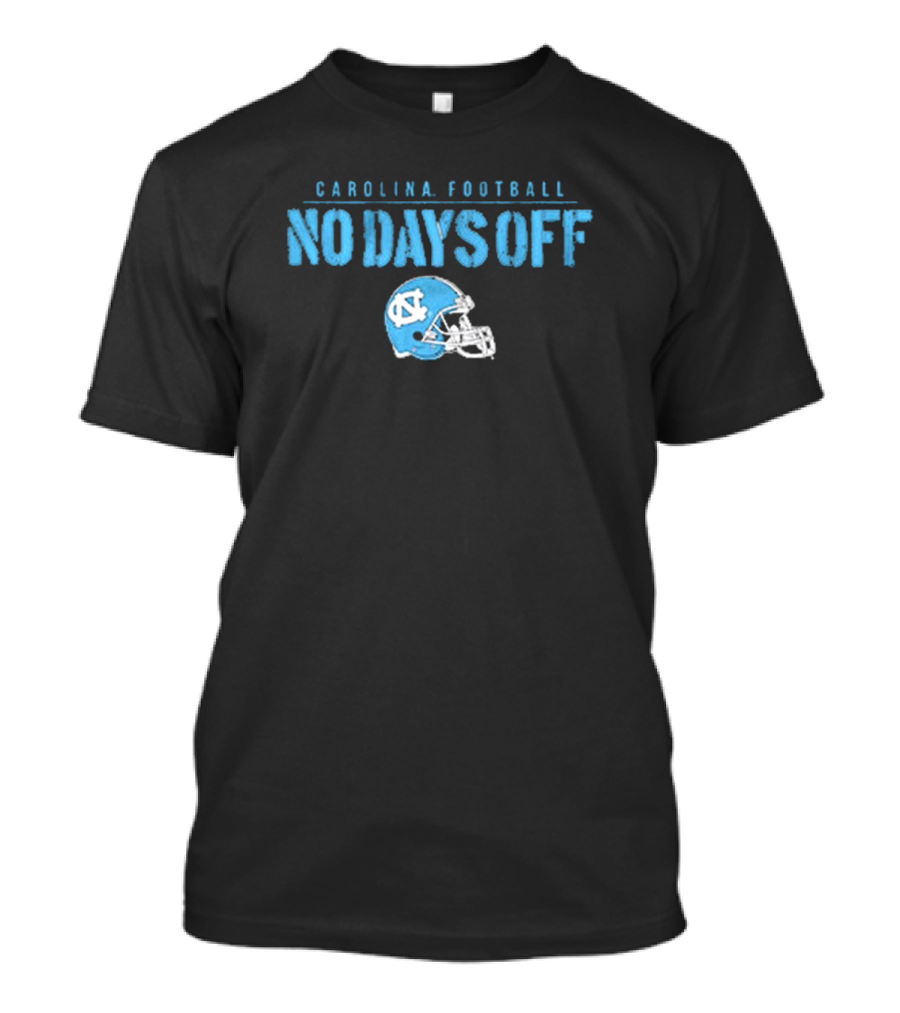 UNC Carolina Football No Days Off Helmet T-Shirt