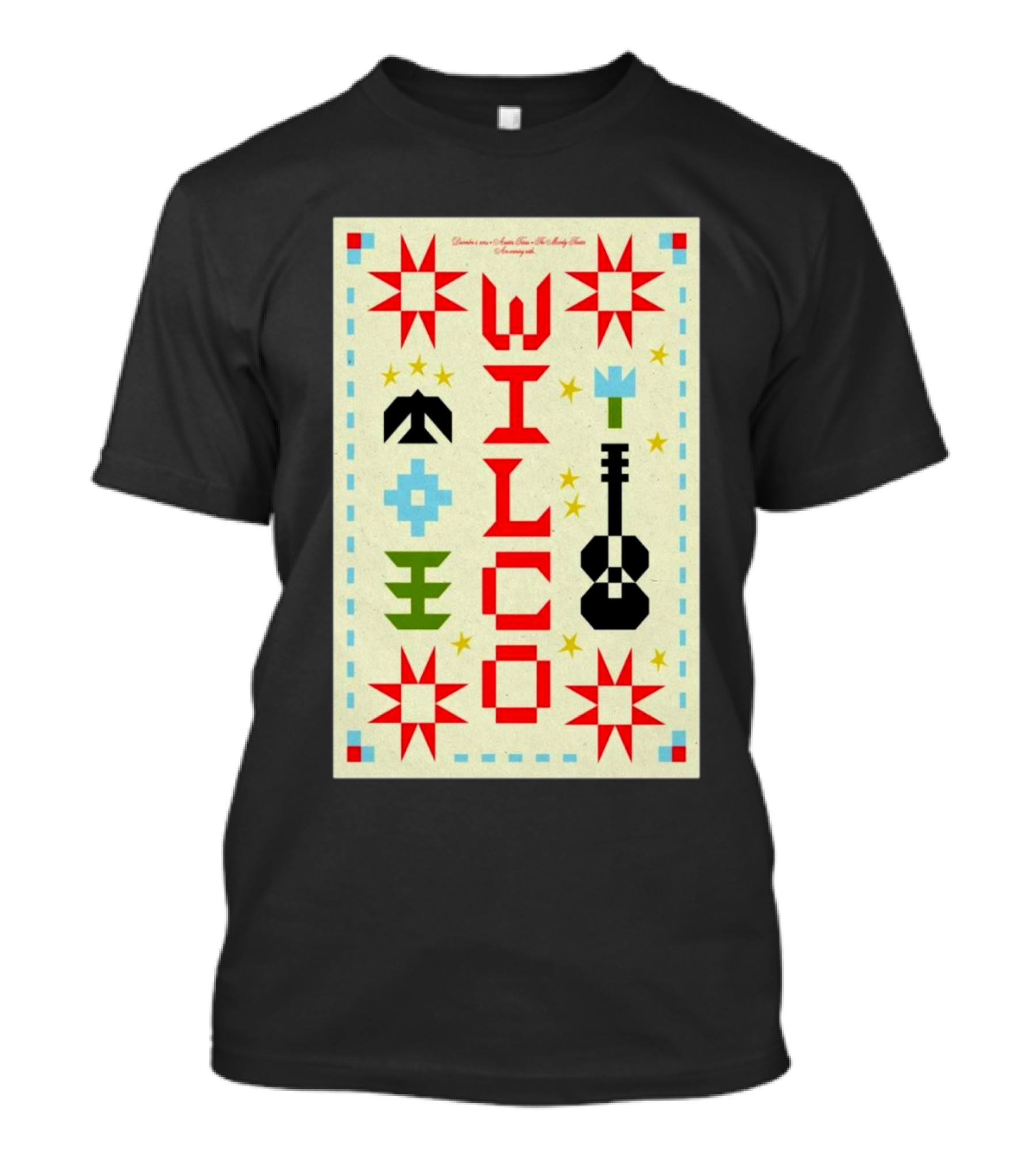 Wilco December 6 2024 ACL Live Moody Theater Austin TX Concert Poster Guitar Stars T-Shirt