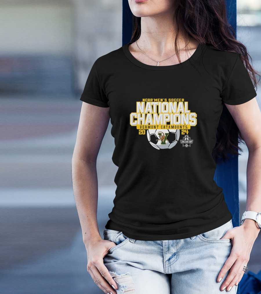 NCAA Men's Soccer National Champions 2024 Vermont Catamounts College Cup T-Shirt