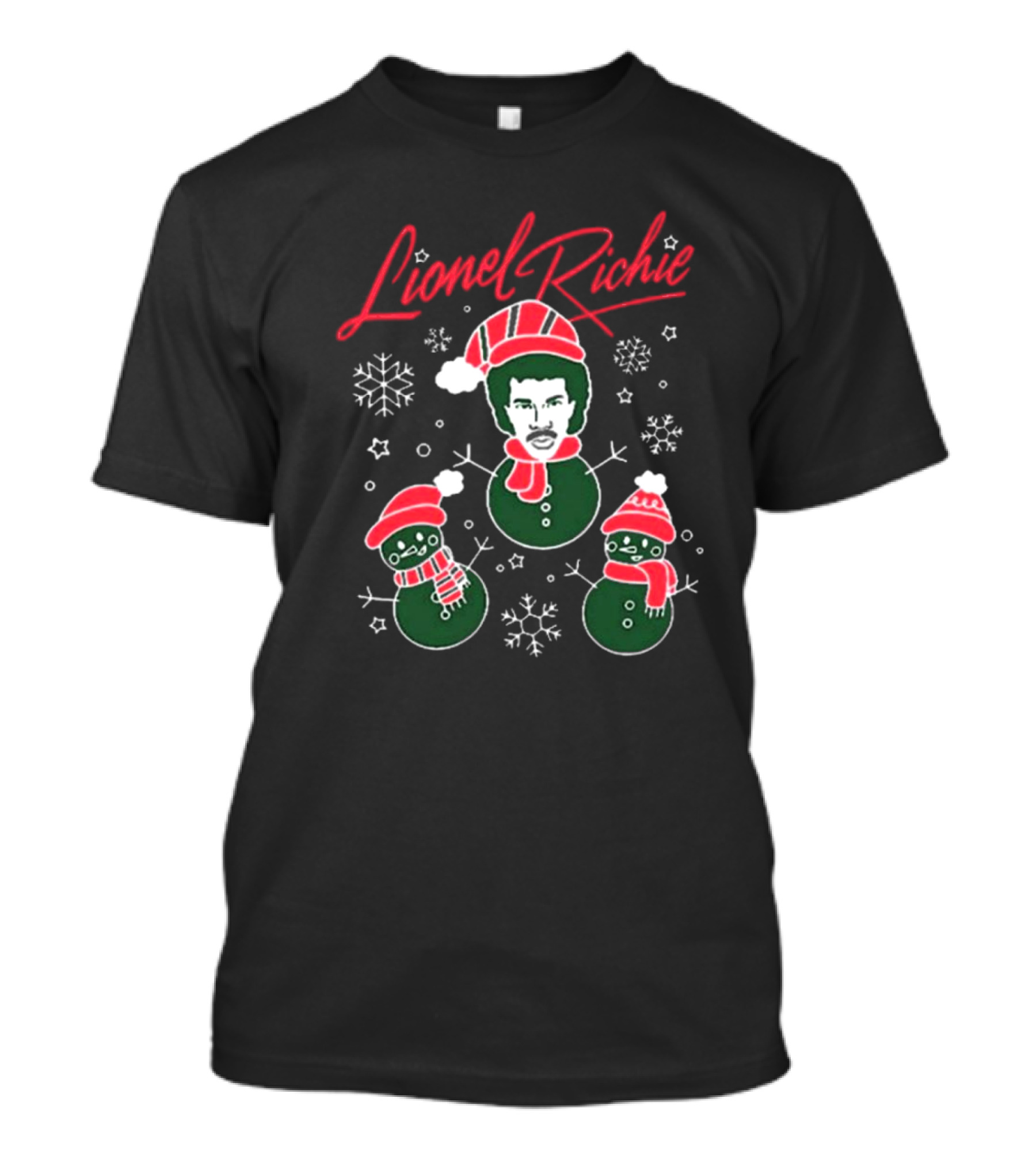 Lionel Richie Snowman Christmas 2024 Holiday Snowflakes Hat T-Shirt