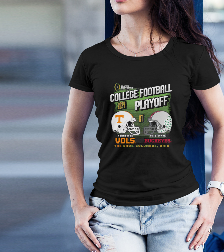Tennessee Vols Vs Ohio State Buckeyes College Football Playoff 2024 The Shoe Columbus Ohio Matchup T-Shirt