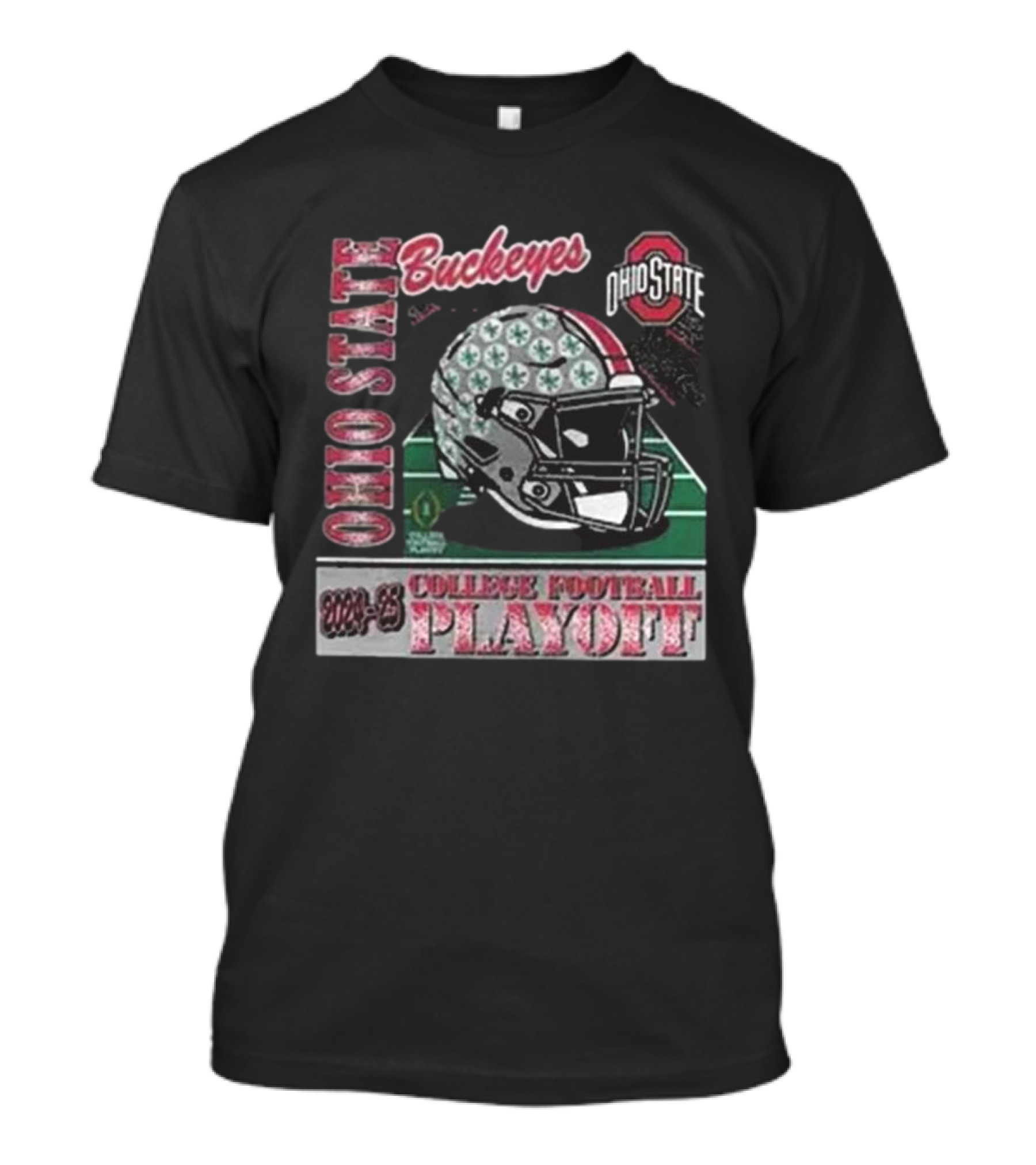 Ohio State Buckeyes 2024-25 College Football Playoff Helmet NCAA Division T-Shirt