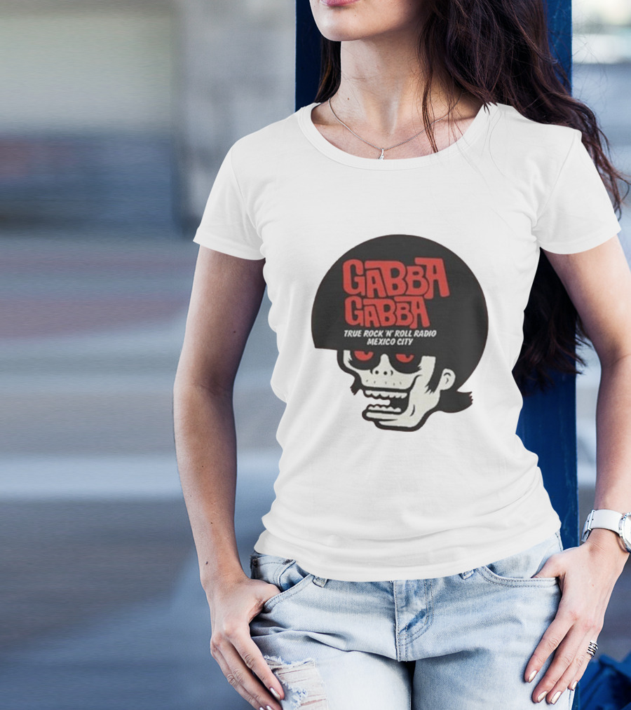 GABBA GABBA True Rock 'n' Roll Radio Mexico City Skull T-Shirt