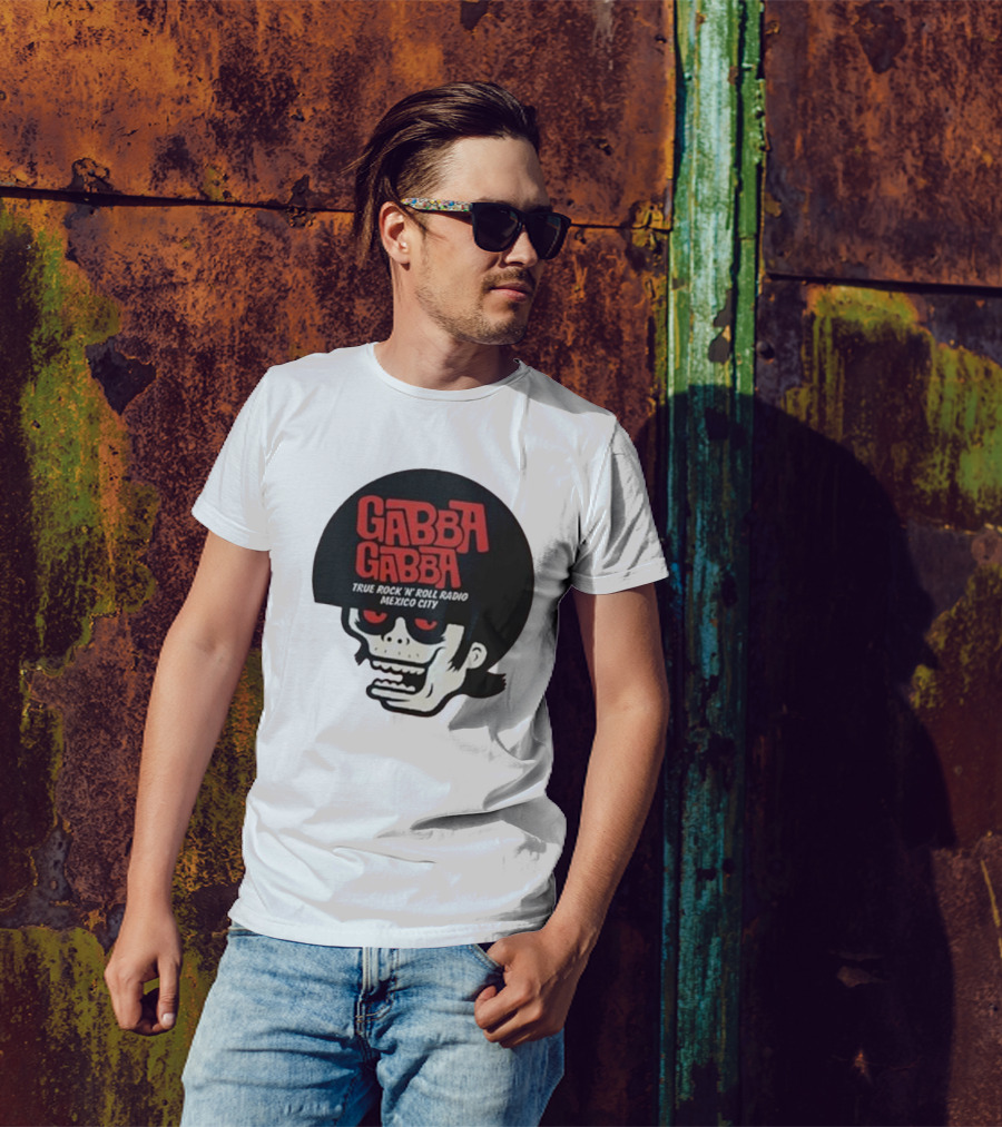 GABBA GABBA True Rock 'n' Roll Radio Mexico City Skull T-Shirt