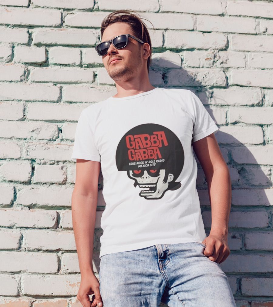 GABBA GABBA True Rock 'n' Roll Radio Mexico City Skull T-Shirt