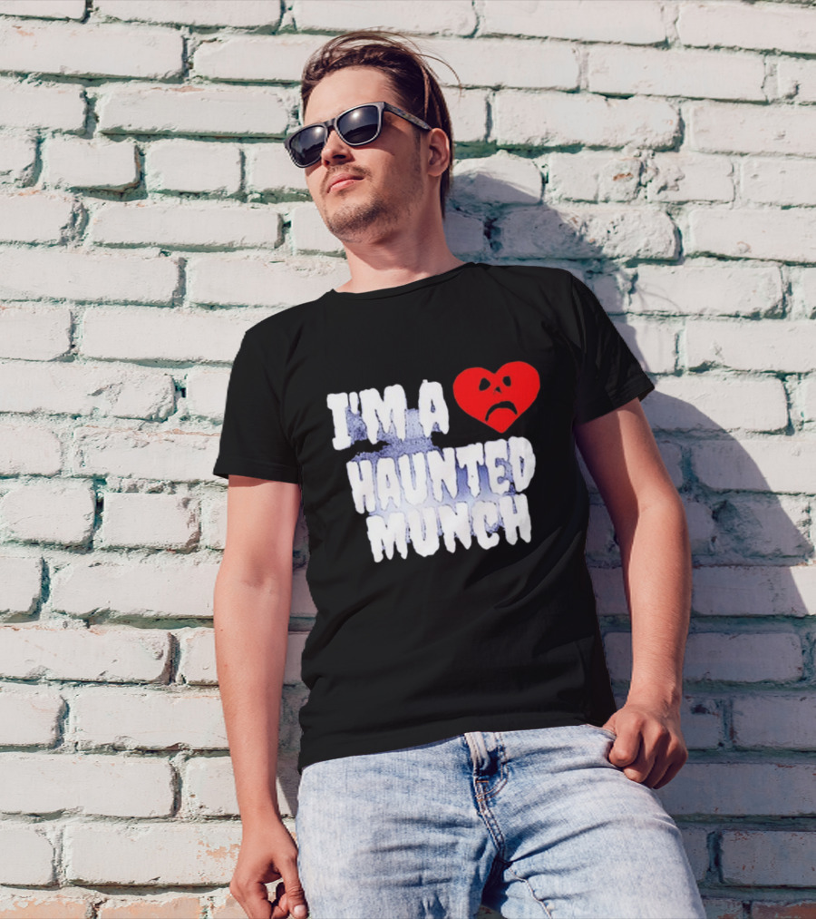 I’m A Haunted Munch Heart Sad Face T-Shirt
