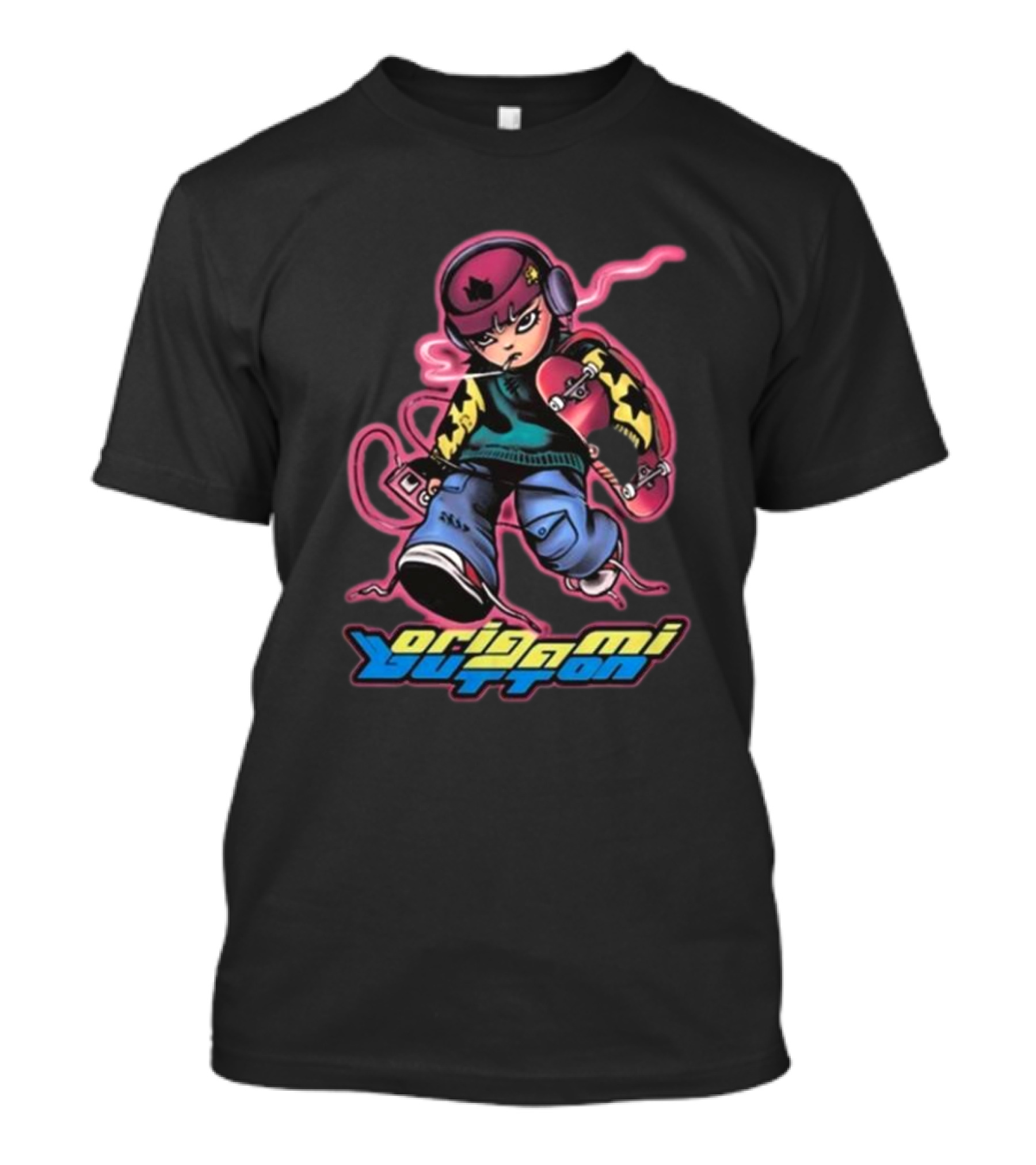 Origami Button Street Skater Youth T-Shirt