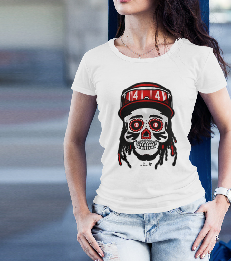 Elly De La Cruz 44 Sugar Skull Cincinnati Reds T-Shirt