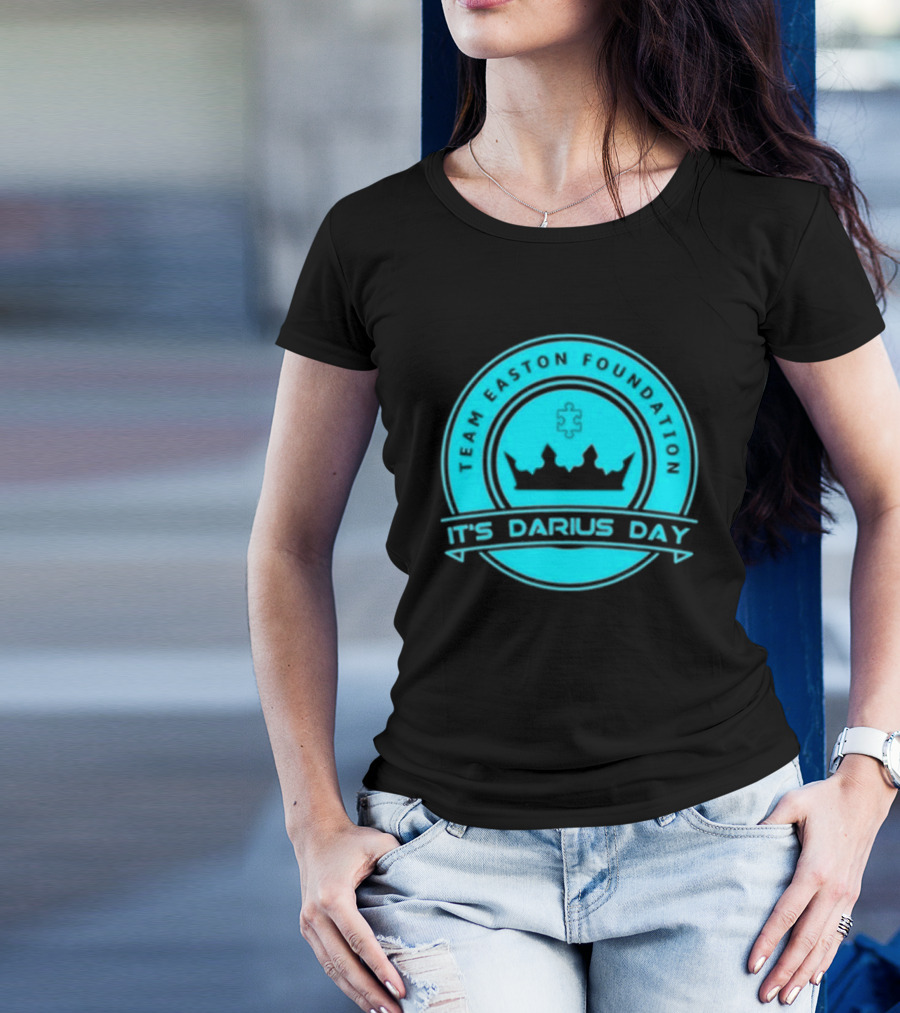 Team Easton Foundation It's Darius Day Blue Crown Emblem T-Shirt