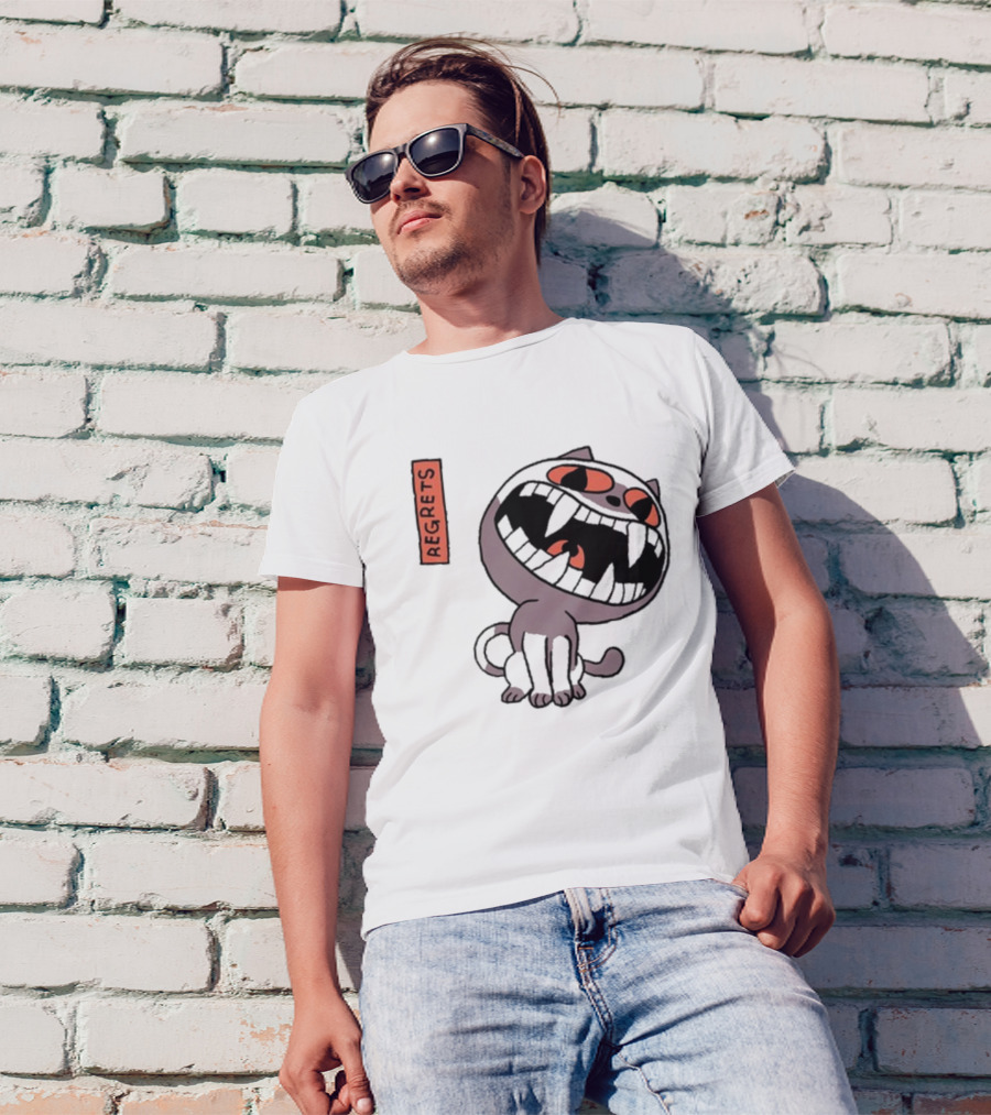 Fangamer OFF Cat Regrets Fierce Face T-Shirt