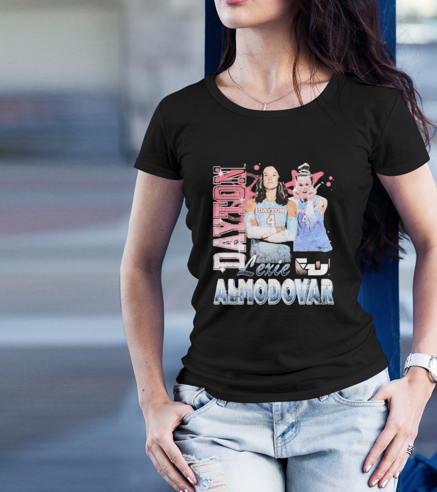 Lexie Almodovar Dayton Flyers Retro 90s T-Shirt