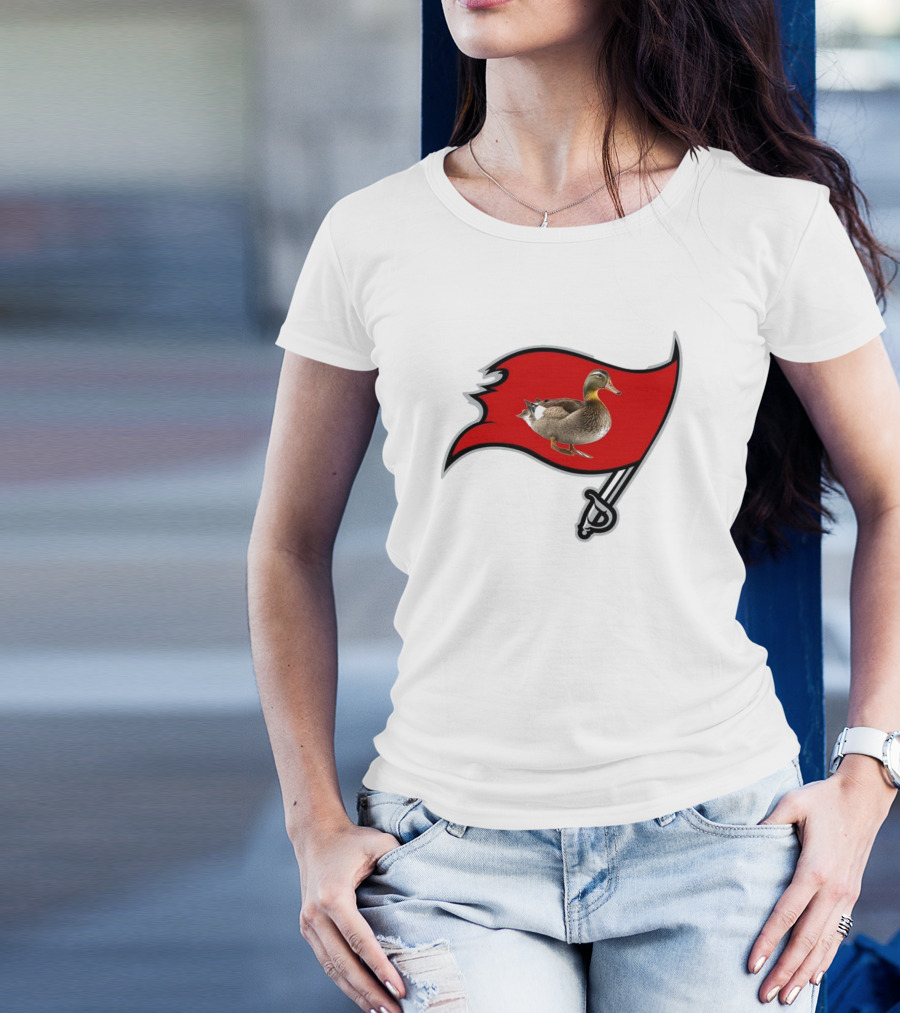 Tampa Bay Duckaneers New Buccaneers Parody Logo Flag T-Shirt