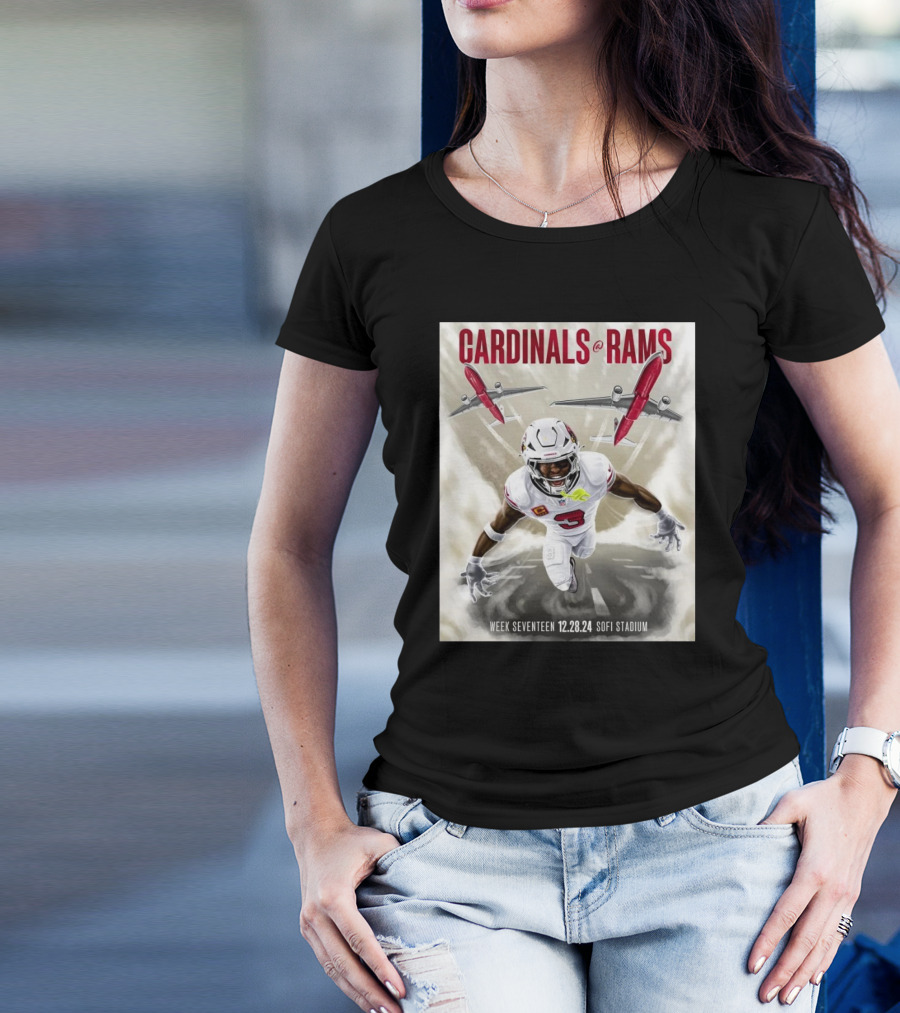 Cardinals At Rams Week Seventeen 12.28.24 SoFi Stadium T-Shirt
