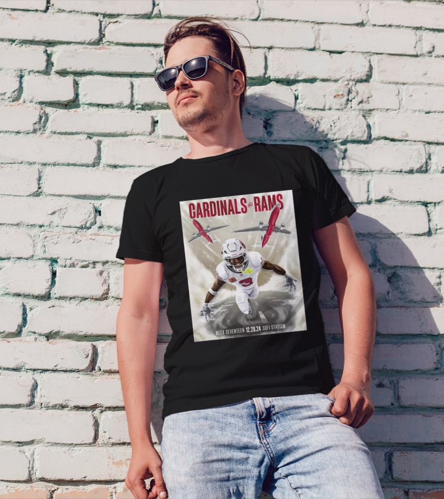 Cardinals At Rams Week Seventeen 12.28.24 SoFi Stadium T-Shirt