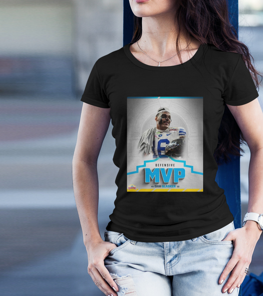 Valero Alamo Bowl 2024 Isaiah Glasker BYU Cougars Defensive MVP T-Shirt