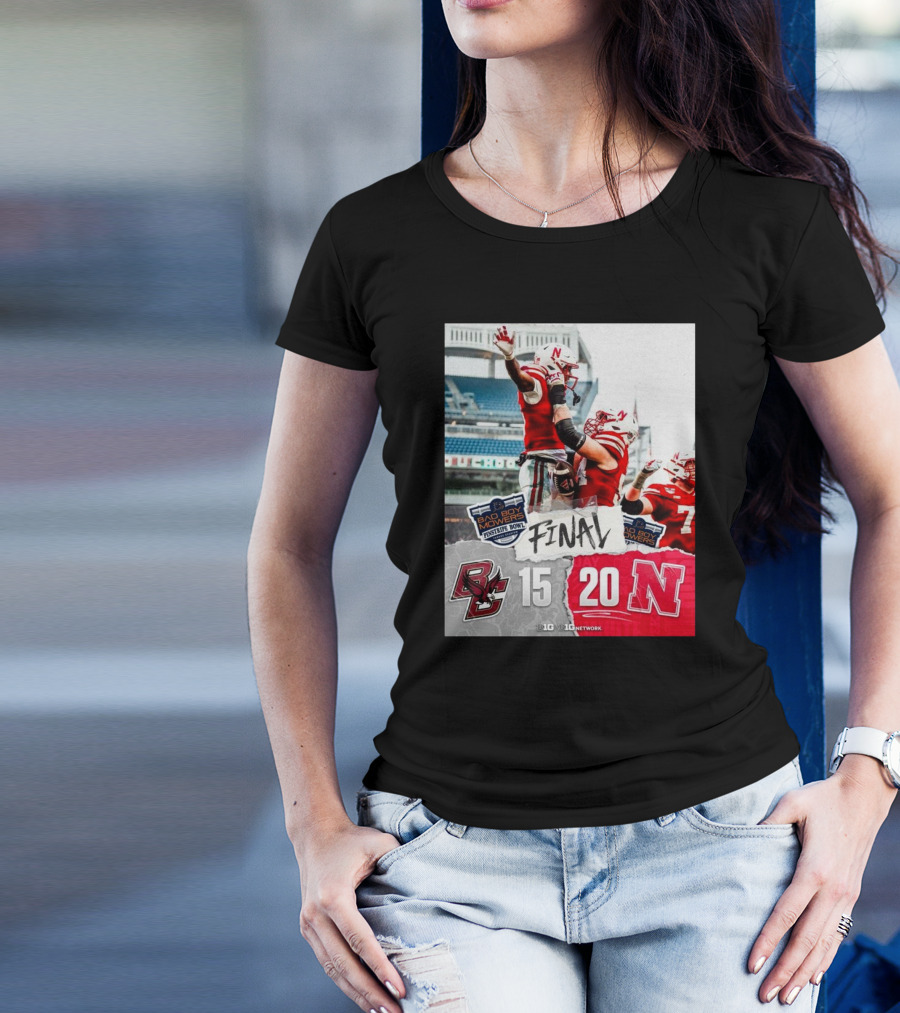 Final Score Nebraska Cornhuskers 20 Boston College Eagles 15 Bad Boy Mowers Pinstripe Bowl T-Shirt