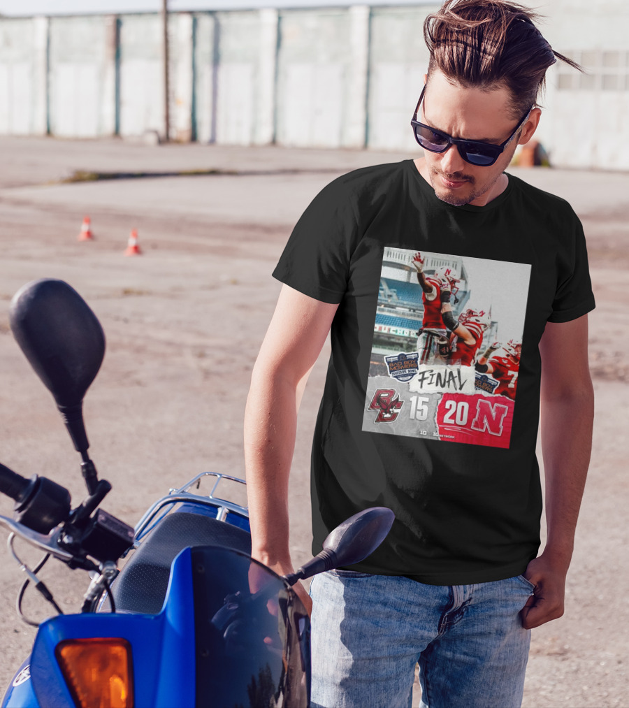 Final Score Nebraska Cornhuskers 20 Boston College Eagles 15 Bad Boy Mowers Pinstripe Bowl T-Shirt