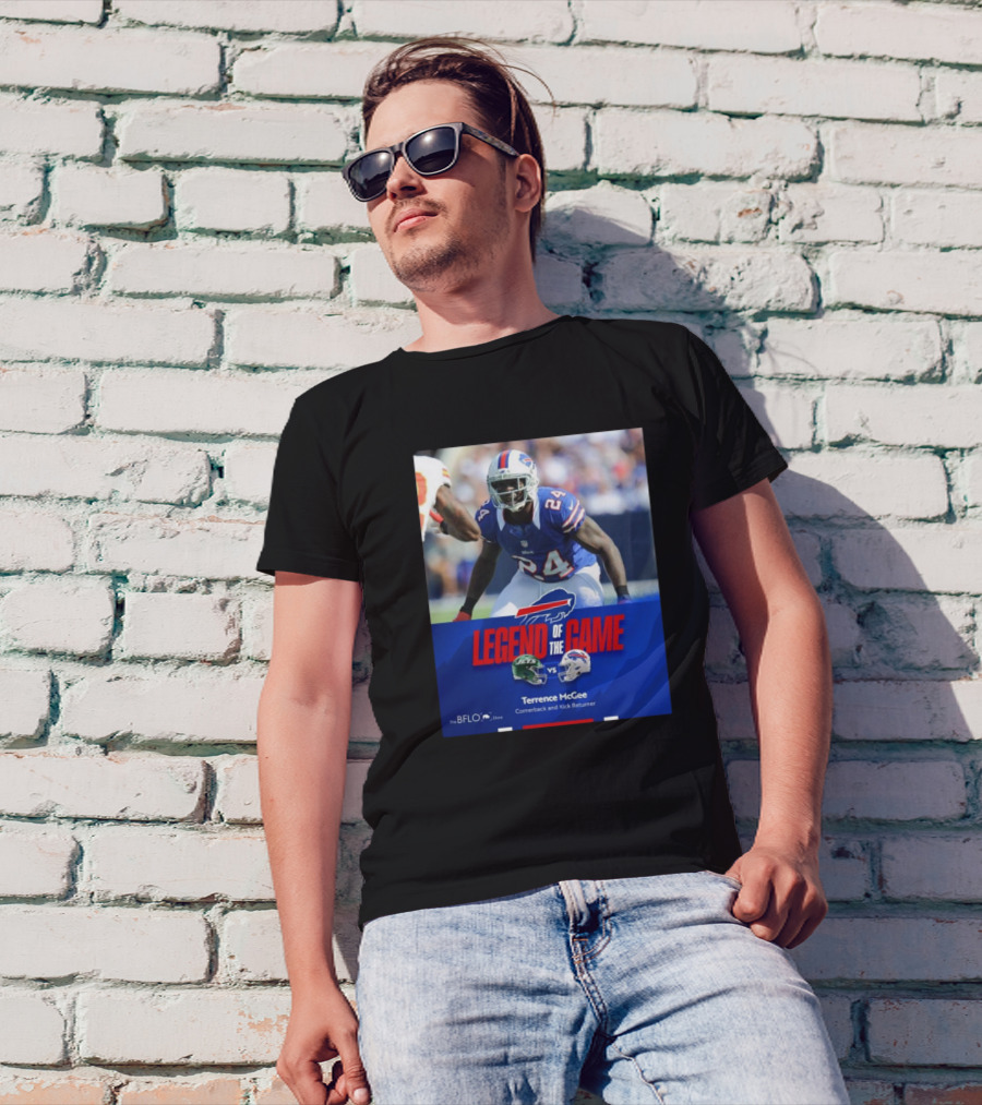 Legend Of The Game Terrence McGee New York Jets Vs Buffalo Bills Cornerback And Kick Returner T-Shirt