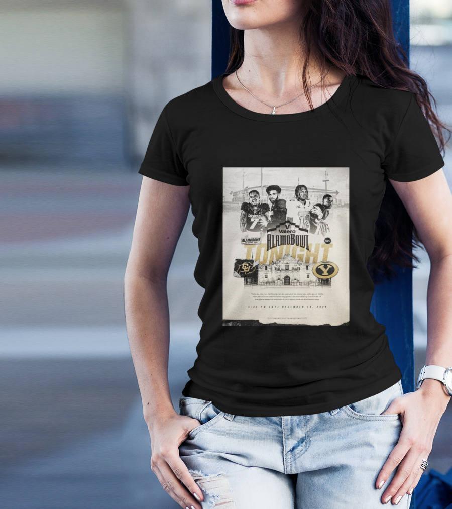 Valero Alamo Bowl Colorado Buffaloes Vs BYU Cougars Alamodome December 28 T-Shirt