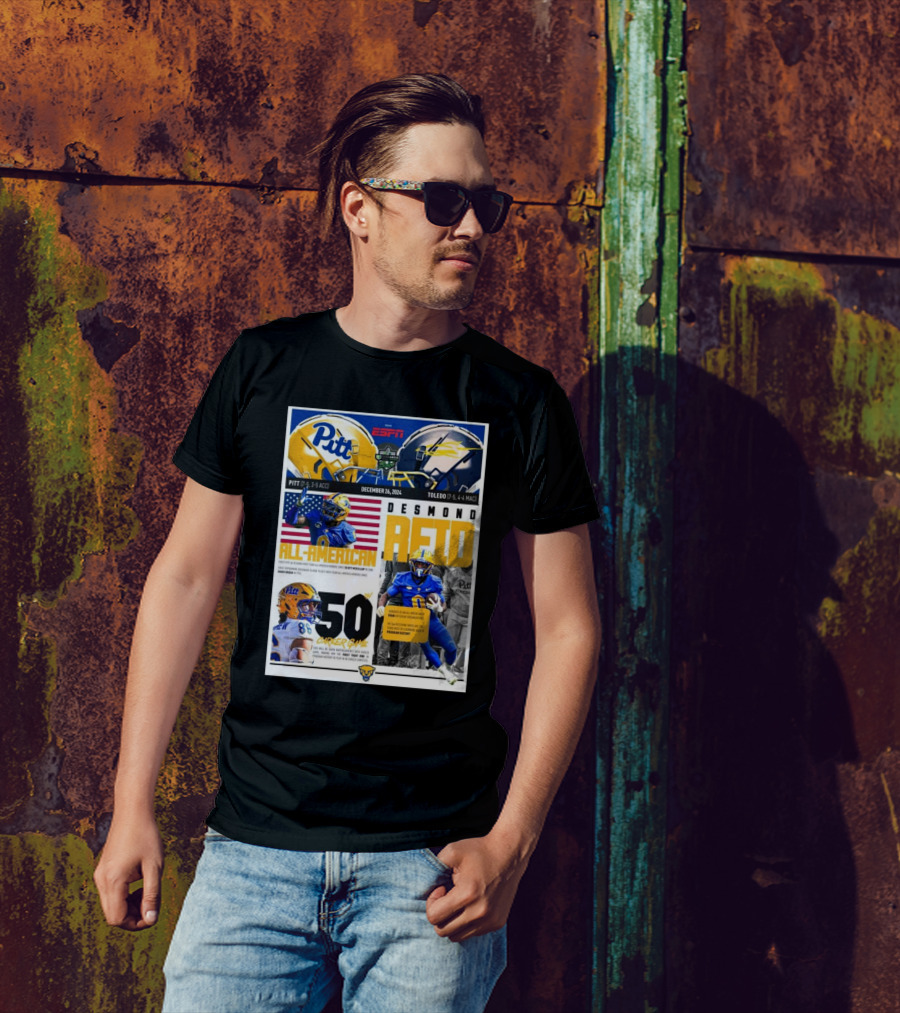 Pittsburgh Panthers Vs Toledo Rockets December 26 2024 ESPN All American Desmond Reid 50th Career Game T-Shirt