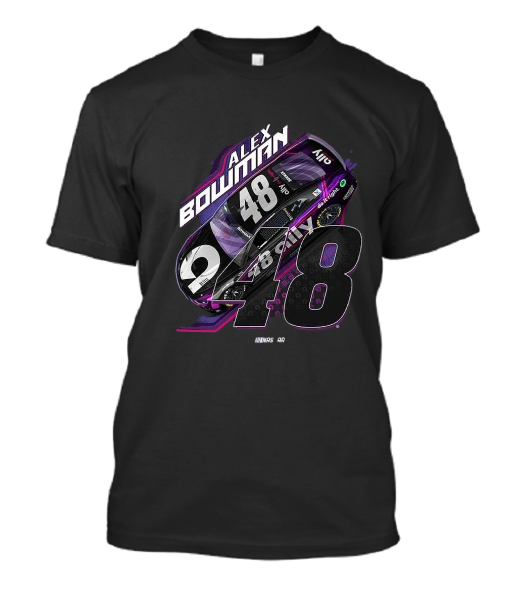Alex Bowman 48 Hendrick Motorsports NASCAR Purple Car T-Shirt