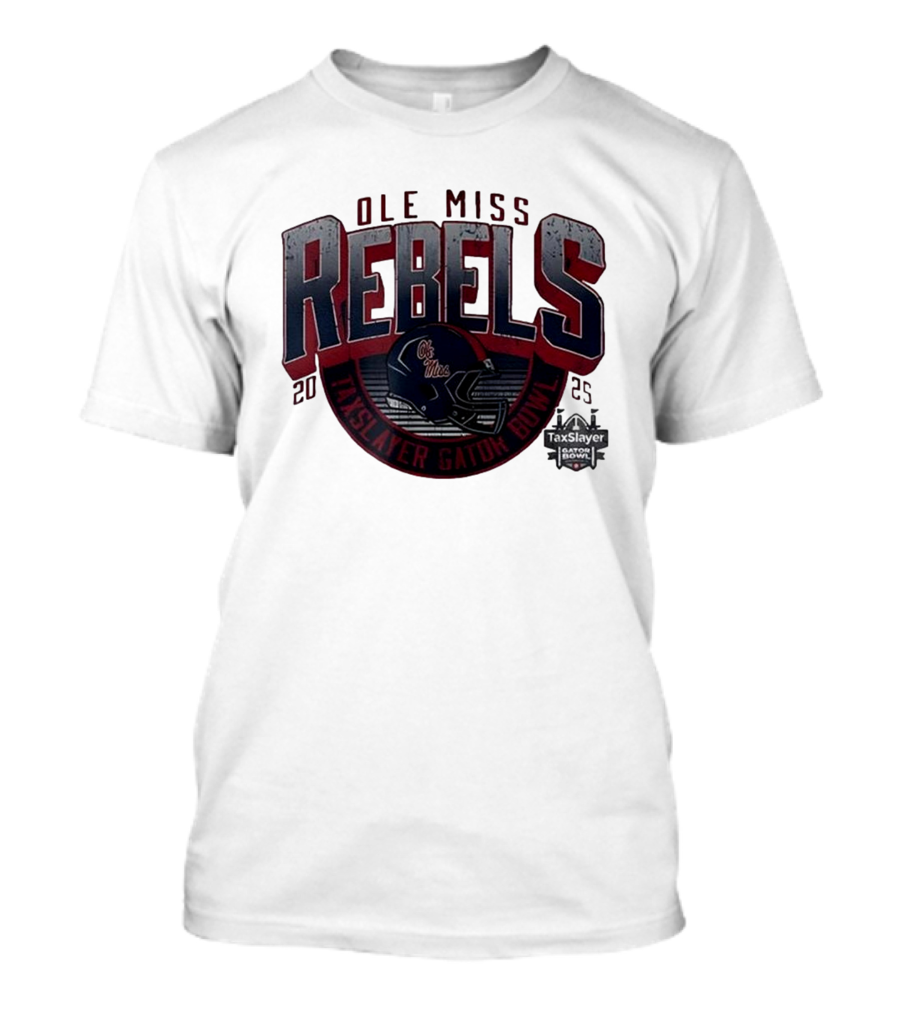 Ole Miss Rebels 2025 Taxslayer Gator Bowl Football Helmet T-Shirt