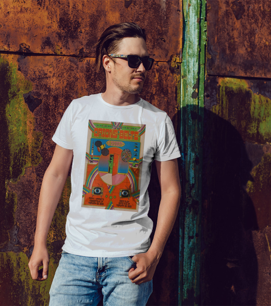 Orions Belte February 22 2025 Pappy Harriet’s Pioneertown CA Retro Space Concert T-Shirt