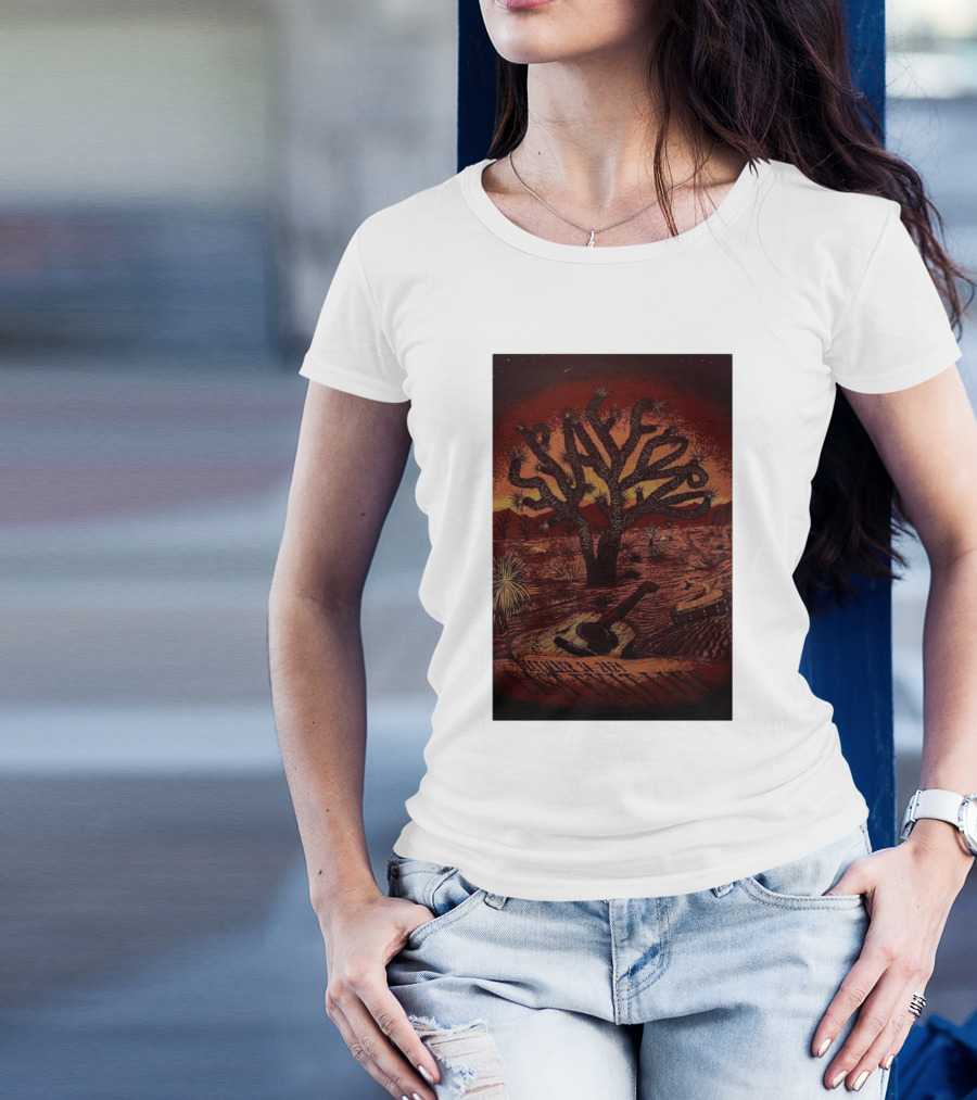 Pafford Space Tree Guitar Desert Scene Dec 30 2024 Phoenix AZ T-Shirt