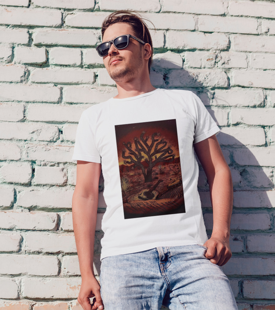 Pafford Space Tree Guitar Desert Scene Dec 30 2024 Phoenix AZ T-Shirt