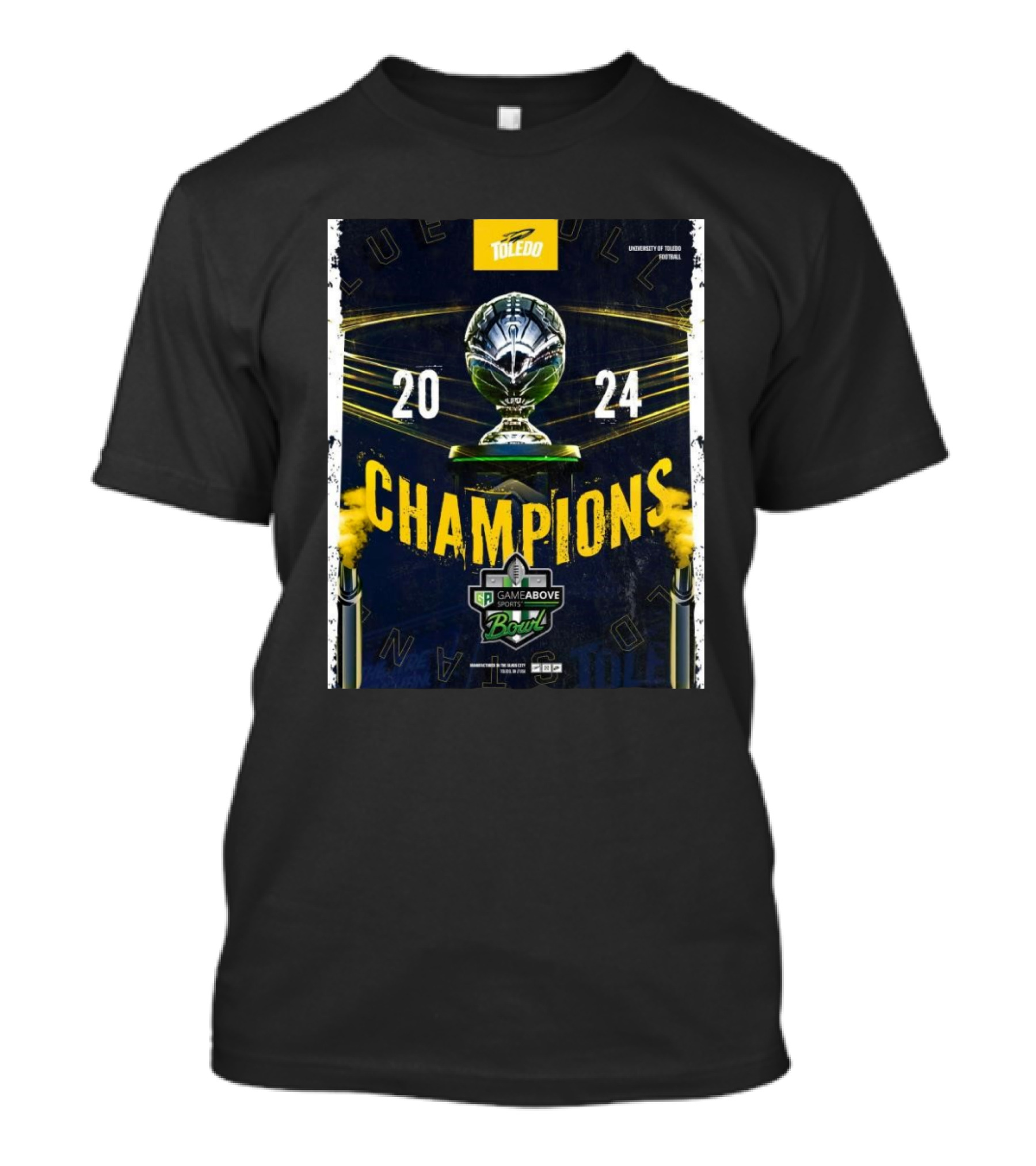 Toledo Rockets 2024 Champions GameAbove Sports Bowl T-Shirt