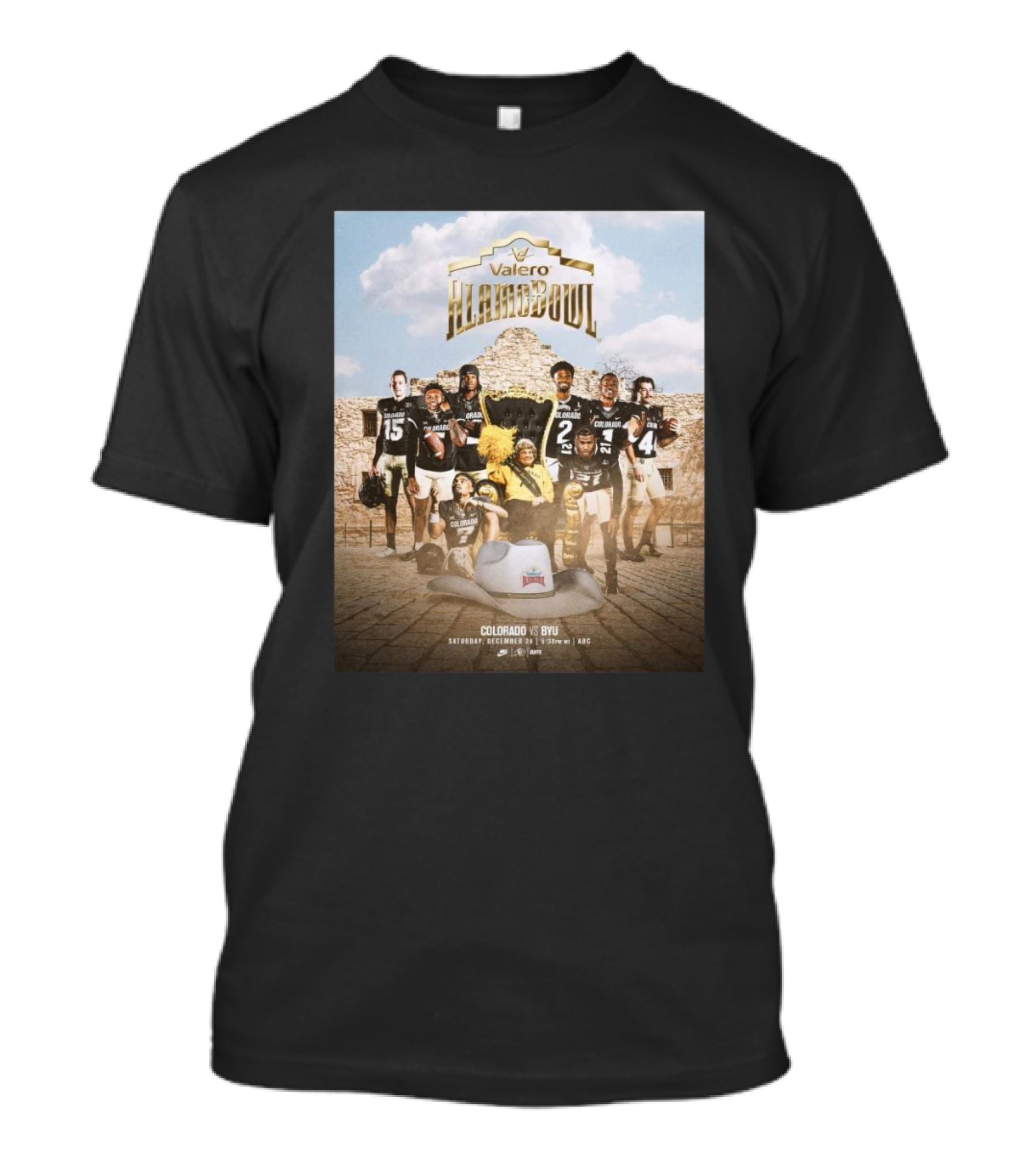 Valero Alamo Bowl Colorado Buffaloes Vs BYU Cougars Saturday December 28 T-Shirt