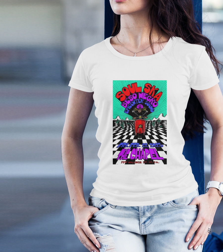 Soul Ska Beso Negro Epicenter Sound The Chapel San Francisco CA Feb 28 2025 T-Shirt