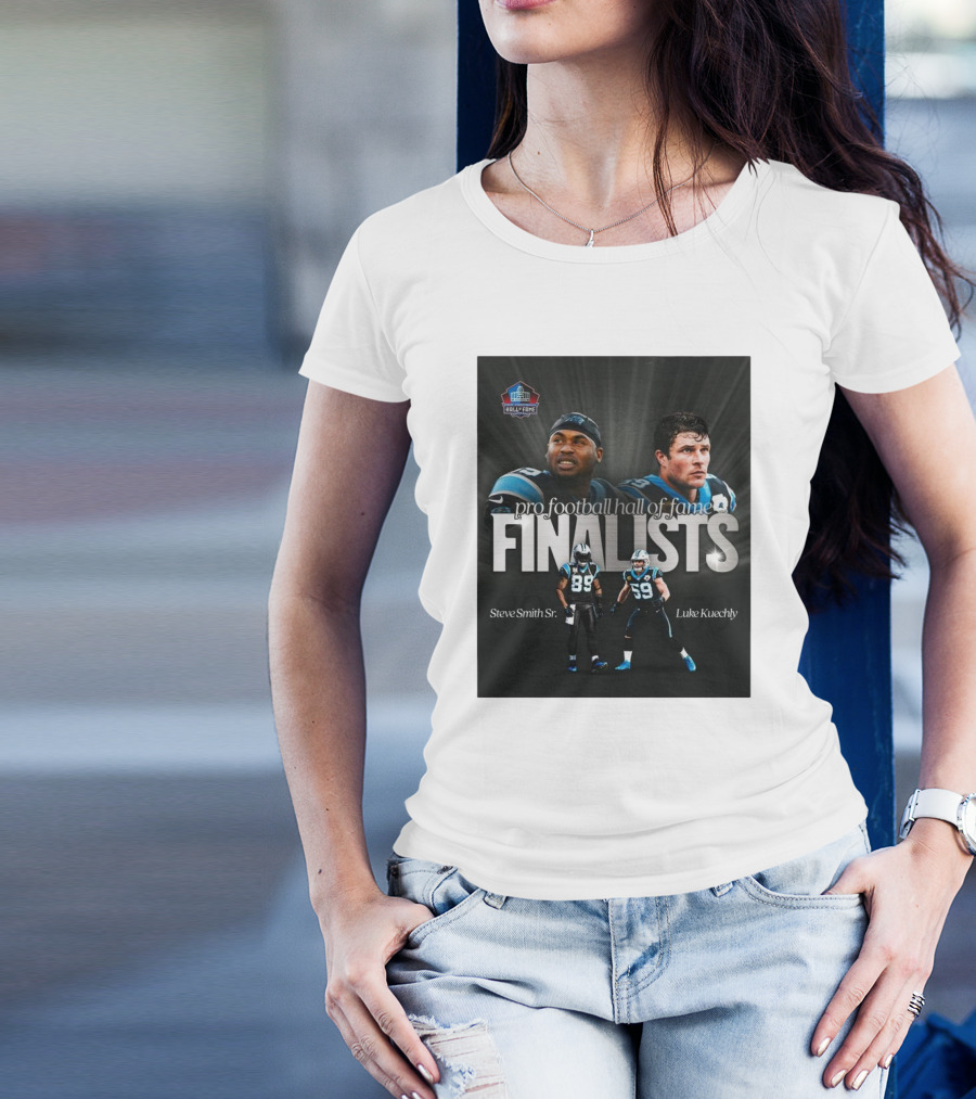 Pro Football Hall Of Fame Finalists Steve Smith Sr And Luke Kuechly Carolina Panthers 2025 T-Shirt