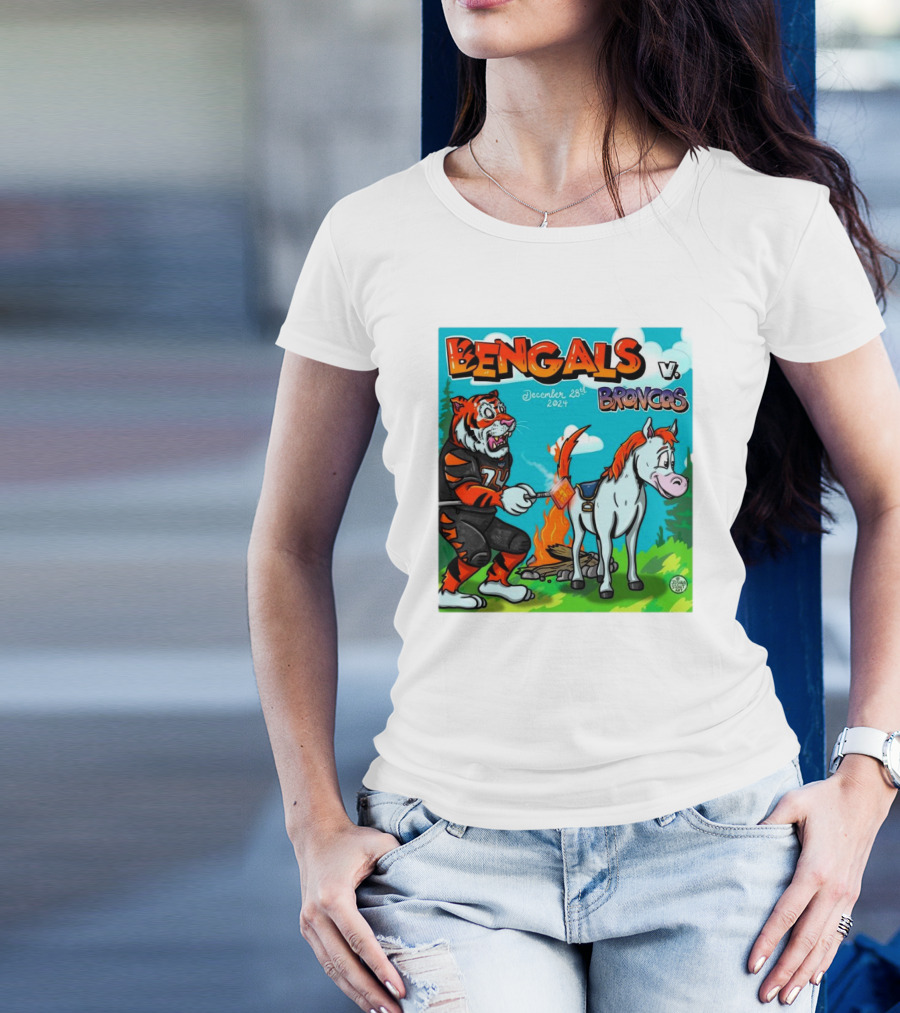 Bengals Vs Broncos December 28th 2024 Tailgate Roasting Showdown T-Shirt