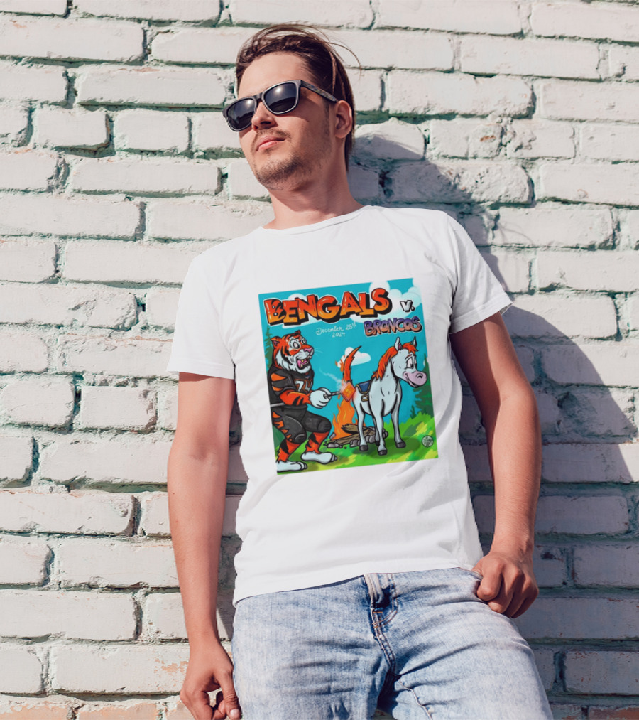 Bengals Vs Broncos December 28th 2024 Tailgate Roasting Showdown T-Shirt