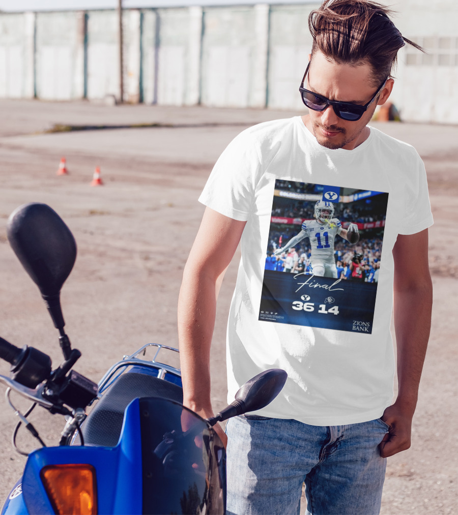 Final BYU Cougars 36 Colorado Buffaloes 14 Alamo Bowl 2024 Zions Bank T-Shirt