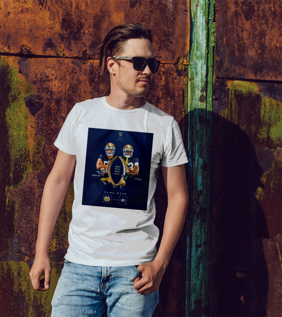 Howard Cross III Jayden Thomas Notre Dame Fighting Irish Vs Georgia Bulldogs Game Week Matchup T-Shirt