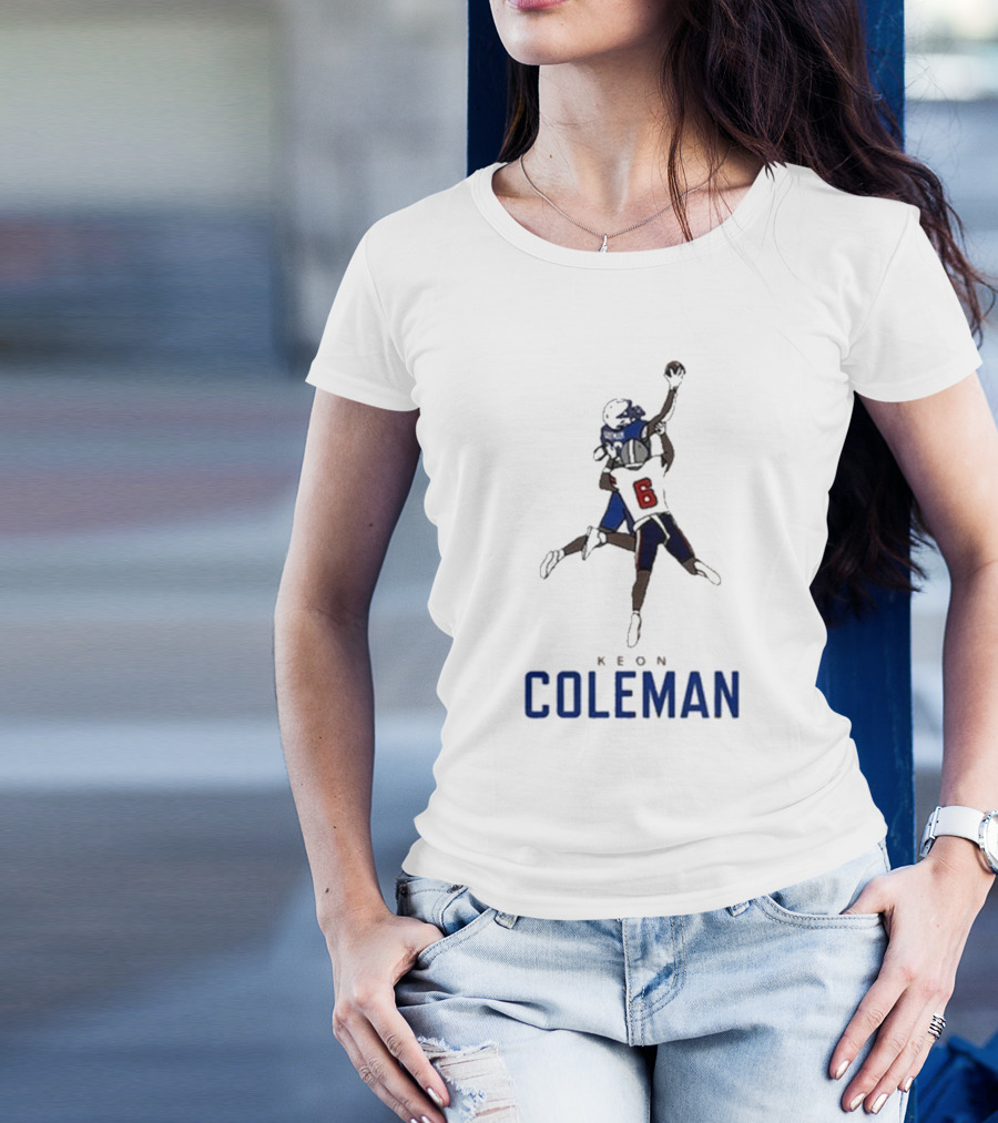 Keon Coleman Buffalo Bills Jumping Catch Player Number 6 T-Shirt