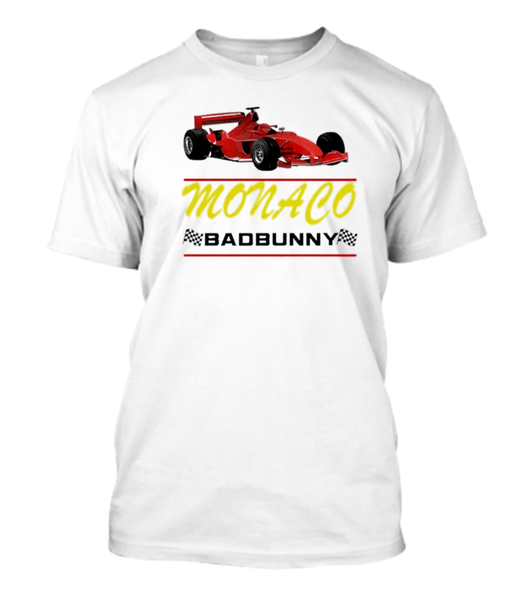 Most Wanted Tour Monaco Bad Bunny Race Car T-Shirt