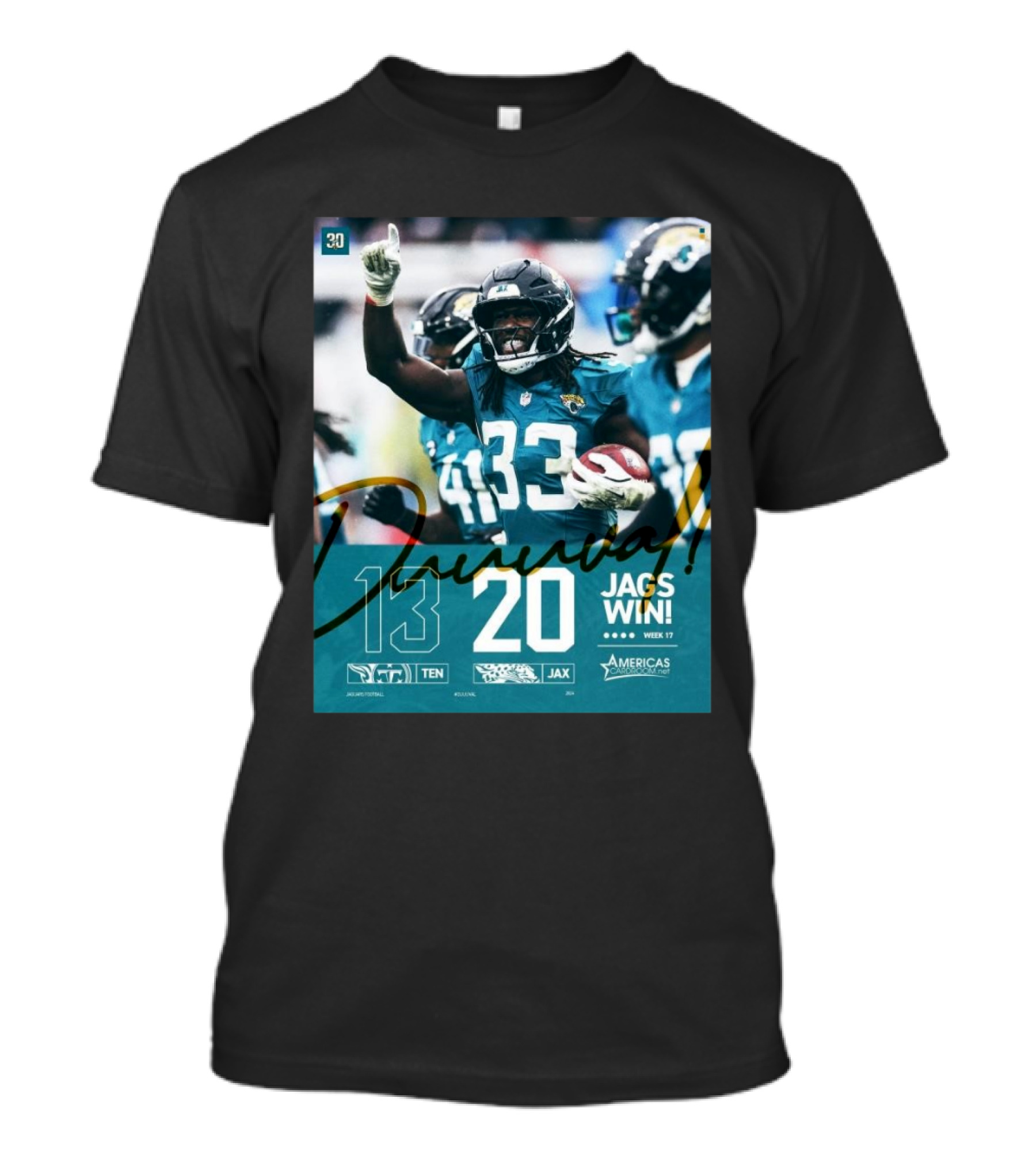 Jags Win Week 17 Jaguars 20 Titans 13 Victory T-Shirt