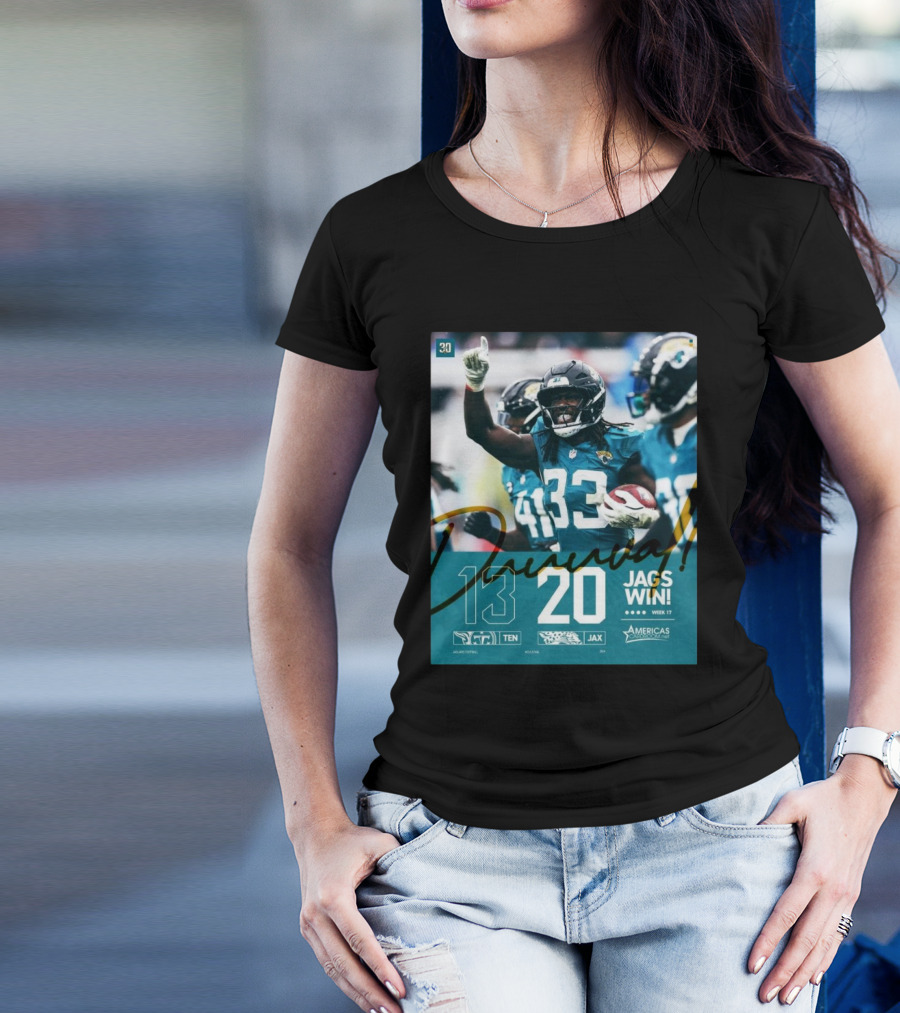 Jags Win Week 17 Jaguars 20 Titans 13 Victory T-Shirt