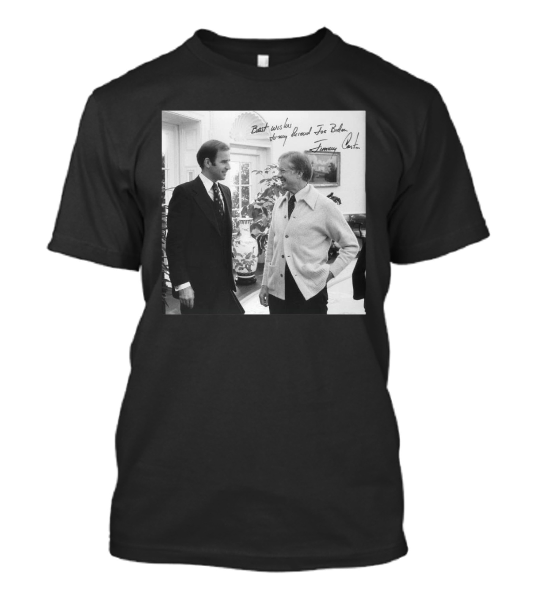 Jimmy Carter Best Wishes Joe Biden Friendship Historic Photo T-Shirt