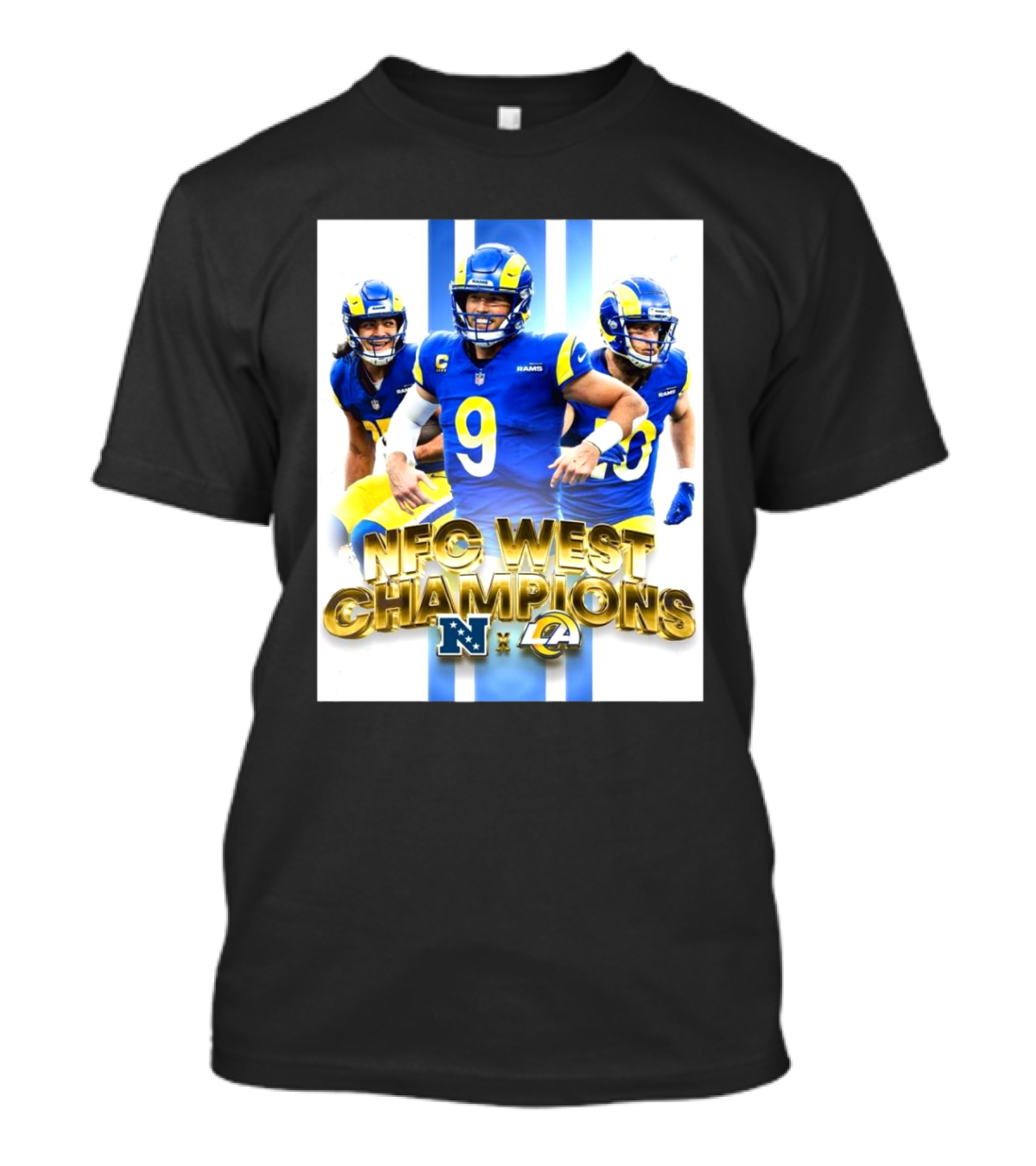 NFC West Champions Los Angeles Rams Football Team Players T-Shirt