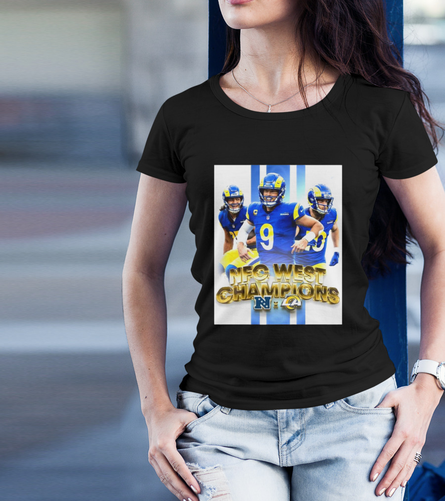 NFC West Champions Los Angeles Rams Football Team Players T-Shirt