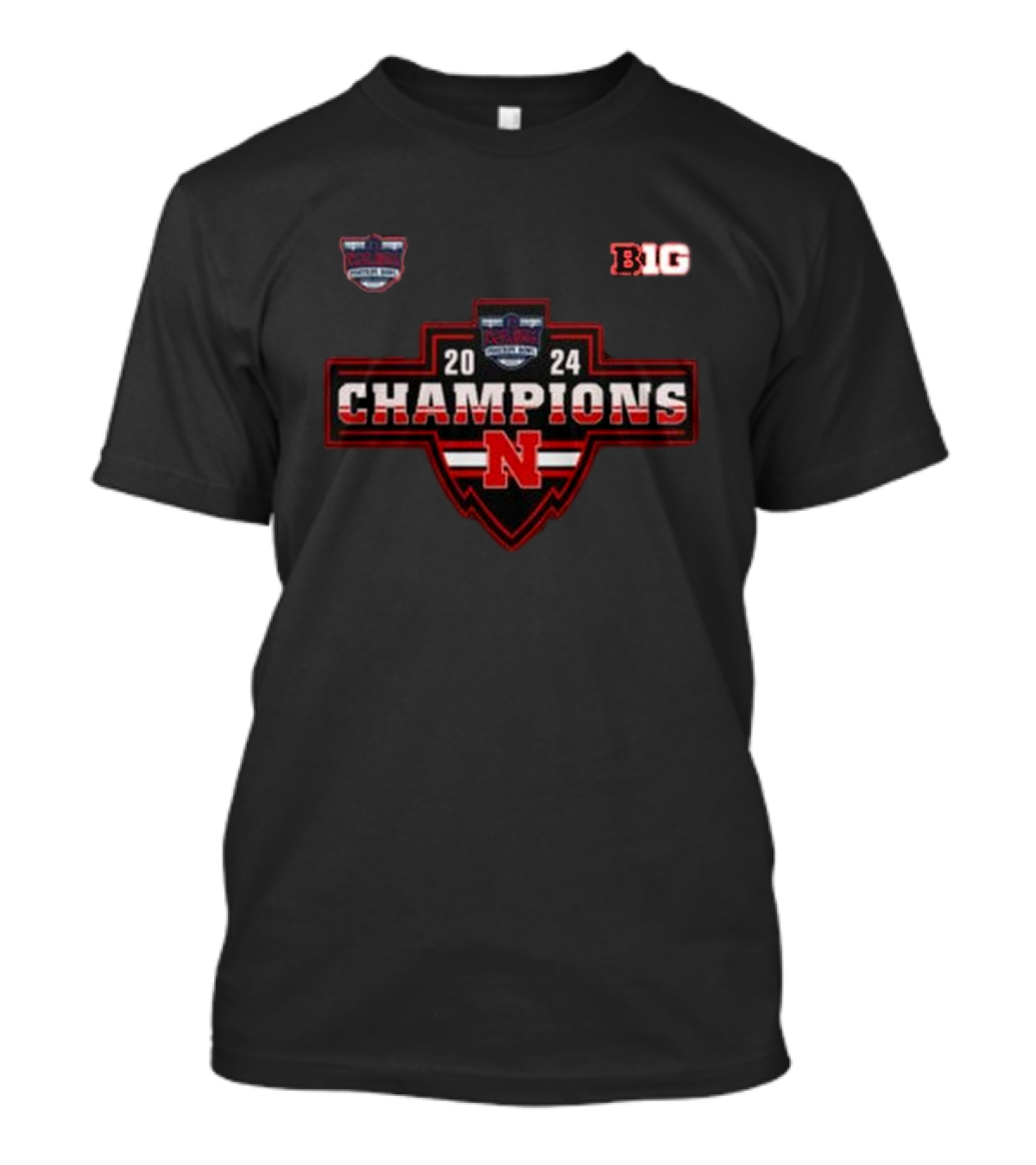 Nebraska Cornhuskers Football 2024 Pinstripe Bowl Champions T-Shirt