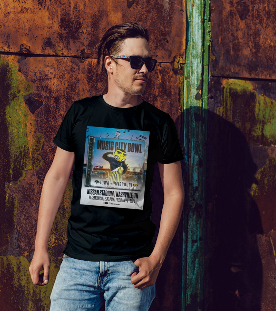 Iowa Hawkeyes Vs Missouri Tigers Music City Bowl Nissan Stadium Nashville December 30 T-Shirt