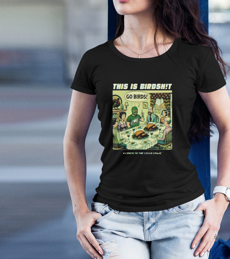Philadelphia Eagles Thanksgiving Day Go Birds Comic T-Shirt